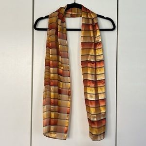 Sheer Scarf in Beautiful Orange and Yellow Tones